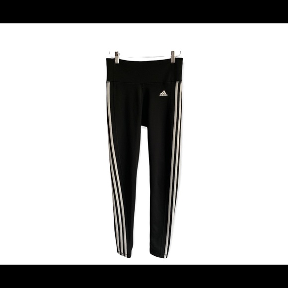 Adidas 3 Stripe Climalite Tights Sz S - Picture 2 of 7